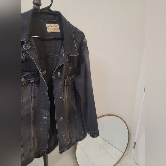 Free People Charcoal Jean Jacket - Picture 2 of 8